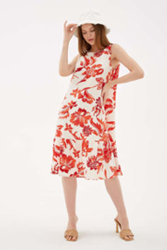 Robe à motifs Corail / Corail