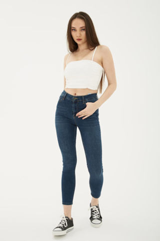 Pantalon en jean Bleu foncé