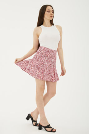 Jupe avec short intégré à motifs